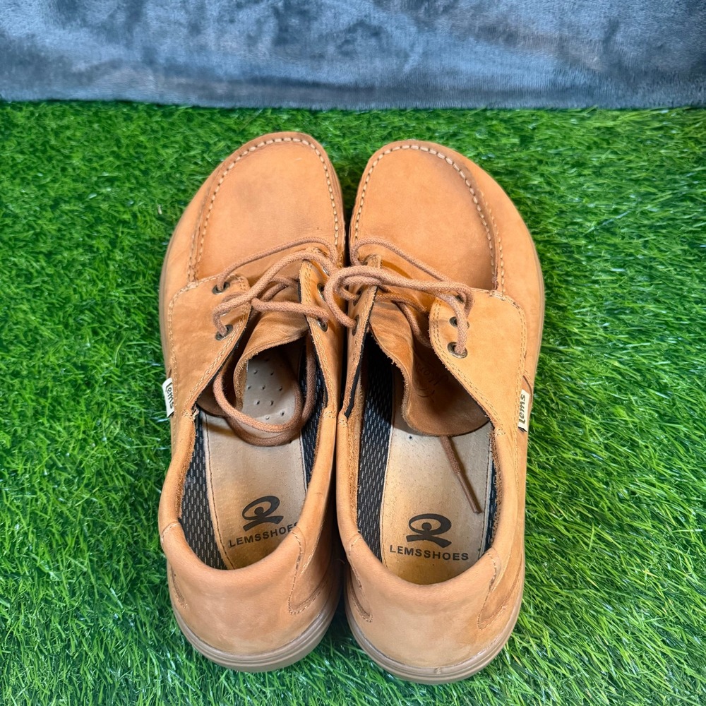 Lems Mariner Sonora Boat Shoes Mens US 10.5 EU 44 Tan Minimalist Zero Drop - Picture 7 of 14